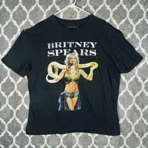 Britney Spears Shirt Black Extra Large Snake Performance Tee